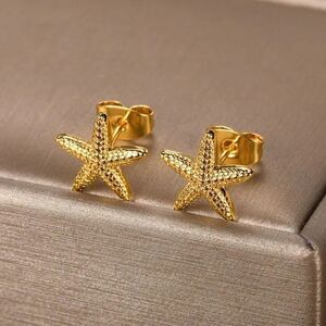 5/$25 Stainless Steel Star Fish Earring Studs